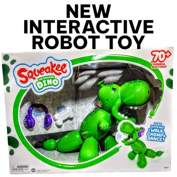 NEW Squeakee The Balloon Dino Interactive Dinosaur Pet Toy Stomps & Roars NIB Ov - Picture 1 of 17
